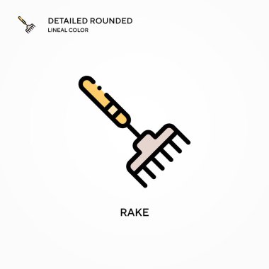 Tırmık vektör simgesi. Modern vektör illüstrasyon kavramları. Düzenlemesi ve kişiselleştirmesi kolay.