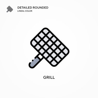 Izgara vektör simgesi. Modern vektör illüstrasyon kavramları. Düzenlemesi ve kişiselleştirmesi kolay.