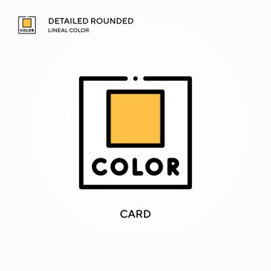 Kart vektör simgesi. Modern vektör illüstrasyon kavramları. Düzenlemesi ve kişiselleştirmesi kolay.