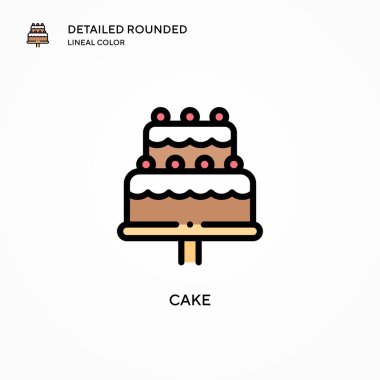 Kek vektör simgesi. Modern vektör illüstrasyon kavramları. Düzenlemesi ve kişiselleştirmesi kolay.