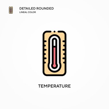 Sıcaklık vektör simgesi. Modern vektör illüstrasyon kavramları. Düzenlemesi ve kişiselleştirmesi kolay.