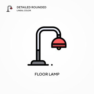 Yer lambası vektör simgesi. Modern vektör illüstrasyon kavramları. Düzenlemesi ve kişiselleştirmesi kolay.