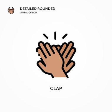 Alkış vektör simgesi. Modern vektör illüstrasyon kavramları. Düzenlemesi ve kişiselleştirmesi kolay.