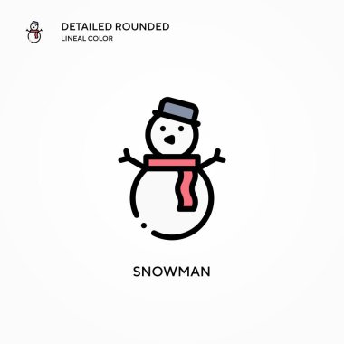 Kardan Adam vektör simgesi. Modern vektör illüstrasyon kavramları. Düzenlemesi ve kişiselleştirmesi kolay.