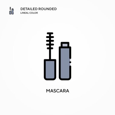 Maskara vektör simgesi. Modern vektör illüstrasyon kavramları. Düzenlemesi ve kişiselleştirmesi kolay.