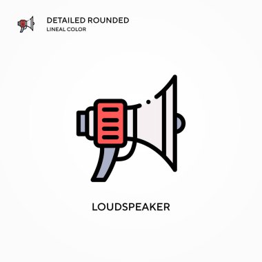 Hoparlör vektör simgesi. Modern vektör illüstrasyon kavramları. Düzenlemesi ve kişiselleştirmesi kolay.