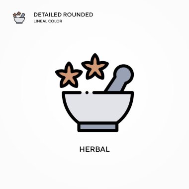 Bitkisel vektör ikonu. Modern vektör illüstrasyon kavramları. Düzenlemesi ve kişiselleştirmesi kolay.