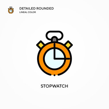Stopwatch vektör simgesi. Modern vektör illüstrasyon kavramları. Düzenlemesi ve kişiselleştirmesi kolay.
