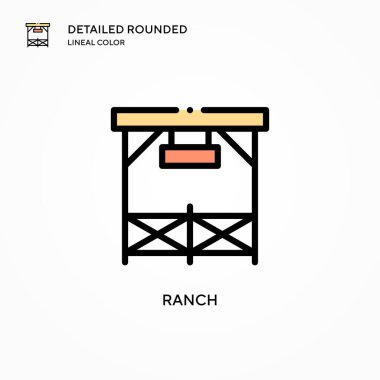 Çiftlik vektör simgesi. Modern vektör illüstrasyon kavramları. Düzenlemesi ve kişiselleştirmesi kolay.