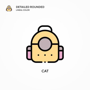 Kedi vektör simgesi. Modern vektör illüstrasyon kavramları. Düzenlemesi ve kişiselleştirmesi kolay.