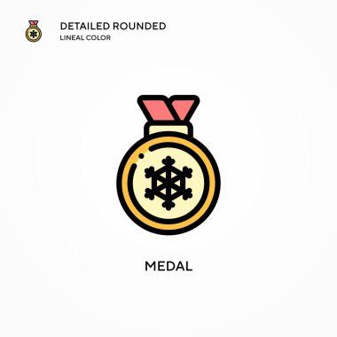 Madalya vektör simgesi. Modern vektör illüstrasyon kavramları. Düzenlemesi ve kişiselleştirmesi kolay.