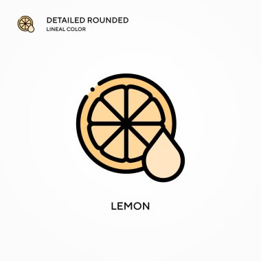 Limon vektör simgesi. Modern vektör illüstrasyon kavramları. Düzenlemesi ve kişiselleştirmesi kolay.