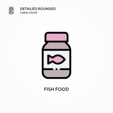 Balık besin ikonu. Modern vektör illüstrasyon kavramları. Düzenlemesi ve kişiselleştirmesi kolay.