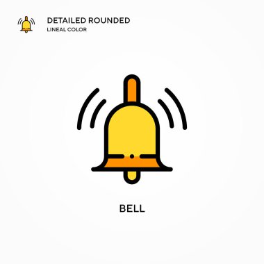 Çan vektör simgesi. Modern vektör illüstrasyon kavramları. Düzenlemesi ve kişiselleştirmesi kolay.