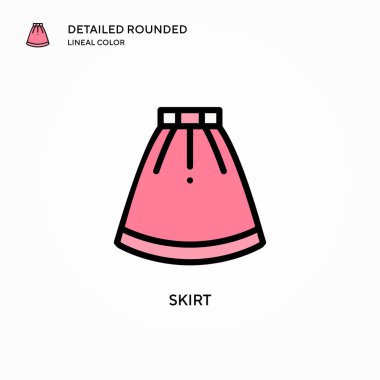 Etek vektör simgesi. Modern vektör illüstrasyon kavramları. Düzenlemesi ve kişiselleştirmesi kolay.