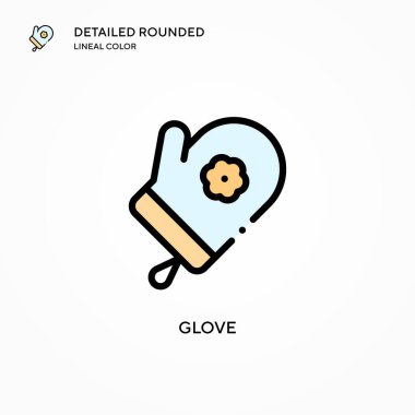 Eldiven vektör simgesi. Modern vektör illüstrasyon kavramları. Düzenlemesi ve kişiselleştirmesi kolay.