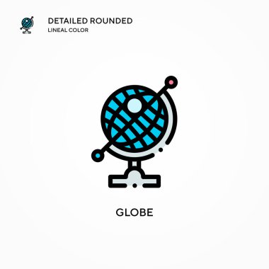 Dünya vektör simgesi. Modern vektör illüstrasyon kavramları. Düzenlemesi ve kişiselleştirmesi kolay.