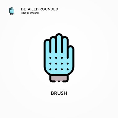 Fırça vektör simgesi. Modern vektör illüstrasyon kavramları. Düzenlemesi ve kişiselleştirmesi kolay.