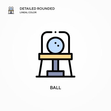 Top vektör simgesi. Modern vektör illüstrasyon kavramları. Düzenlemesi ve kişiselleştirmesi kolay.