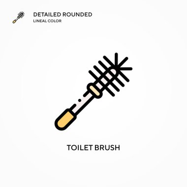 Tuvalet fırçası vektör simgesi. Modern vektör illüstrasyon kavramları. Düzenlemesi ve kişiselleştirmesi kolay.