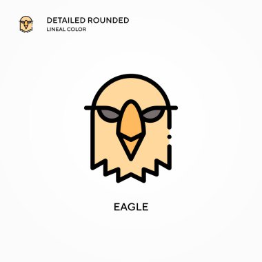 Kartal vektör simgesi. Modern vektör illüstrasyon kavramları. Düzenlemesi ve kişiselleştirmesi kolay.