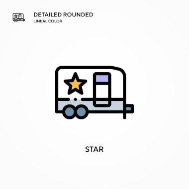 Yıldız vektör simgesi. Modern vektör illüstrasyon kavramları. Düzenlemesi ve kişiselleştirmesi kolay.