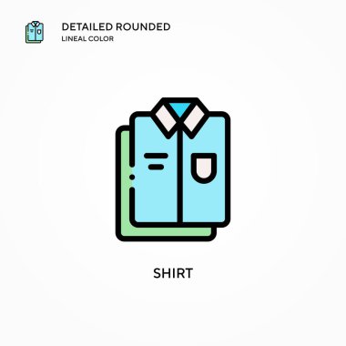 Gömlek vektör simgesi. Modern vektör illüstrasyon kavramları. Düzenlemesi ve kişiselleştirmesi kolay.