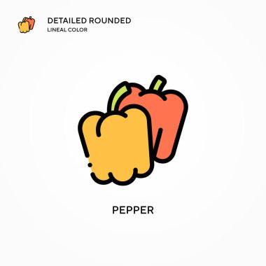 Biber vektör simgesi. Modern vektör illüstrasyon kavramları. Düzenlemesi ve kişiselleştirmesi kolay.