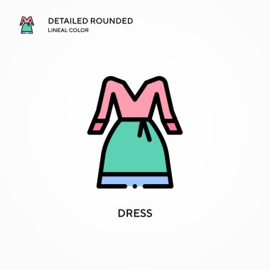 Vektör simgesini giyin. Modern vektör illüstrasyon kavramları. Düzenlemesi ve kişiselleştirmesi kolay.