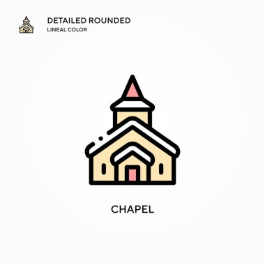 Kilise vektör simgesi. Modern vektör illüstrasyon kavramları. Düzenlemesi ve kişiselleştirmesi kolay.