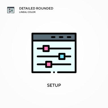 Vektör simgesini ayarla. Modern vektör illüstrasyon kavramları. Düzenlemesi ve kişiselleştirmesi kolay.