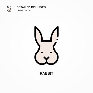Tavşan vektör simgesi. Modern vektör illüstrasyon kavramları. Düzenlemesi ve kişiselleştirmesi kolay.