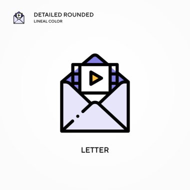 Harf vektör simgesi. Modern vektör illüstrasyon kavramları. Düzenlemesi ve kişiselleştirmesi kolay.