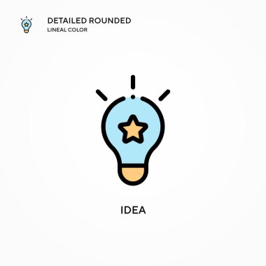 Fikir vektör simgesi. Modern vektör illüstrasyon kavramları. Düzenlemesi ve kişiselleştirmesi kolay.