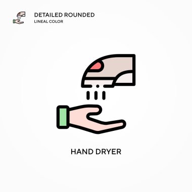 El kurutma vektör simgesi. Modern vektör illüstrasyon kavramları. Düzenlemesi ve kişiselleştirmesi kolay.