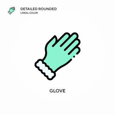 Eldiven vektör simgesi. Modern vektör illüstrasyon kavramları. Düzenlemesi ve kişiselleştirmesi kolay.