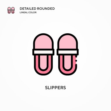 Terlik vektör simgesi. Modern vektör illüstrasyon kavramları. Düzenlemesi ve kişiselleştirmesi kolay.