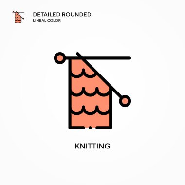 Örgü vektör simgesi. Modern vektör illüstrasyon kavramları. Düzenlemesi ve kişiselleştirmesi kolay.