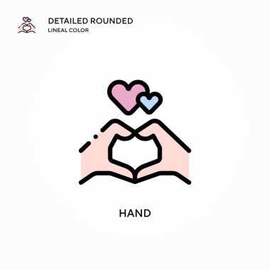 El vektör simgesi. Modern vektör illüstrasyon kavramları. Düzenlemesi ve kişiselleştirmesi kolay.