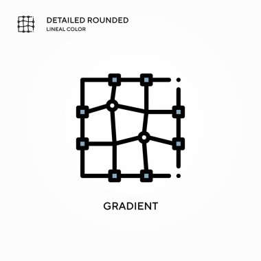 Gradyan vektör simgesi. Modern vektör illüstrasyon kavramları. Düzenlemesi ve kişiselleştirmesi kolay.