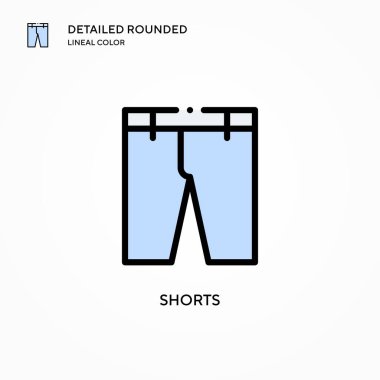 Kısa vektör simgesi. Modern vektör illüstrasyon kavramları. Düzenlemesi ve kişiselleştirmesi kolay.