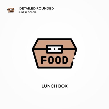 Beslenme kutusu vektör simgesi. Modern vektör illüstrasyon kavramları. Düzenlemesi ve kişiselleştirmesi kolay.