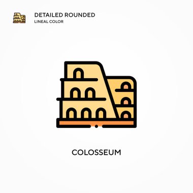 Kolezyum vektör simgesi. Modern vektör illüstrasyon kavramları. Düzenlemesi ve kişiselleştirmesi kolay.