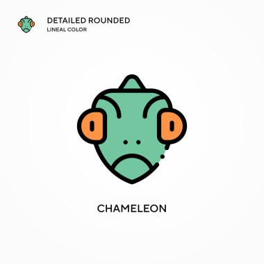 Bukalemun vektör simgesi. Modern vektör illüstrasyon kavramları. Düzenlemesi ve kişiselleştirmesi kolay.