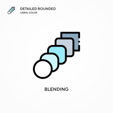 Vektör simgesi karıştırılıyor. Modern vektör illüstrasyon kavramları. Düzenlemesi ve kişiselleştirmesi kolay.