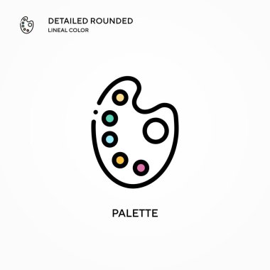 Palet vektör simgesi. Modern vektör illüstrasyon kavramları. Düzenlemesi ve kişiselleştirmesi kolay.