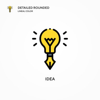 Fikir vektör simgesi. Modern vektör illüstrasyon kavramları. Düzenlemesi ve kişiselleştirmesi kolay.
