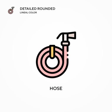 Hortum vektör simgesi. Modern vektör illüstrasyon kavramları. Düzenlemesi ve kişiselleştirmesi kolay.