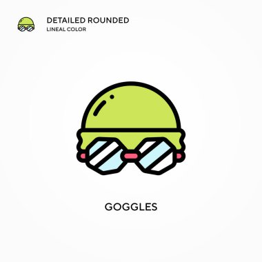 Gözlük vektör simgesi. Modern vektör illüstrasyon kavramları. Düzenlemesi ve kişiselleştirmesi kolay.