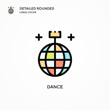 Dans vektör simgesi. Modern vektör illüstrasyon kavramları. Düzenlemesi ve kişiselleştirmesi kolay.